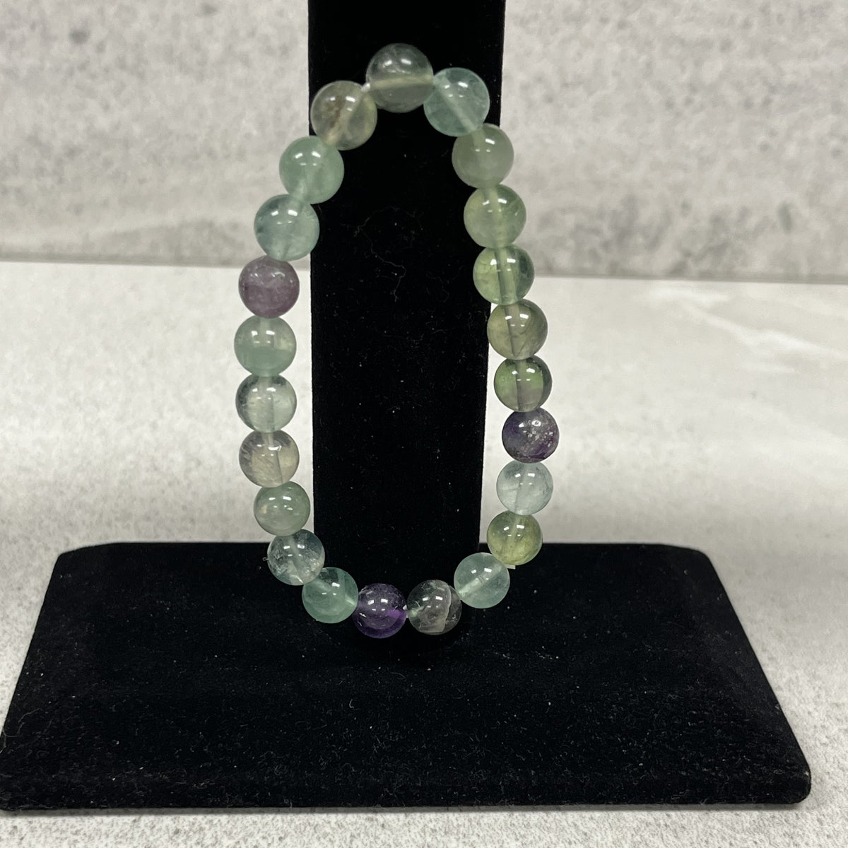 Bracelet Beads Aqua and Purple