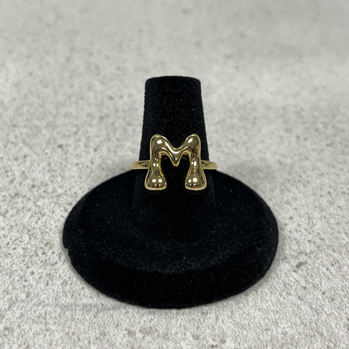 Ring M Initial Bubble Adjustable Belle by elle barré